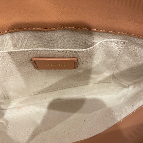 Genuine Oroton cross body in soft tan. - Picture 2 of 7